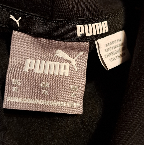 Puma Black Sweatshirt Iconic Logo Athletic Style Size XL - Picture 4 of 7